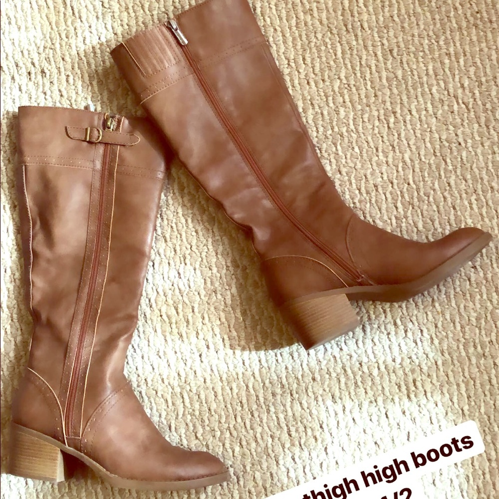 Brown Thigh Boots Size 6.5